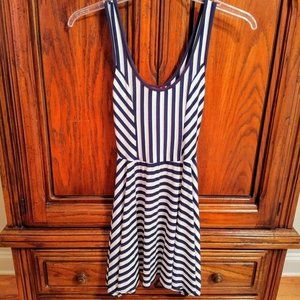 Silvergate Navy/White Stripe Sleeveless Knit Dress